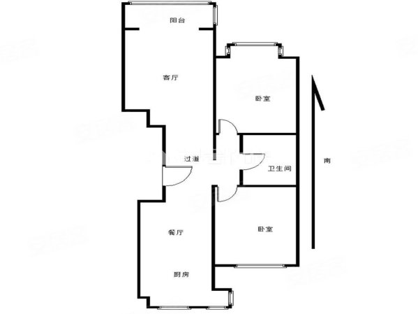 聚泽园2室2厅1卫103.23㎡南106万