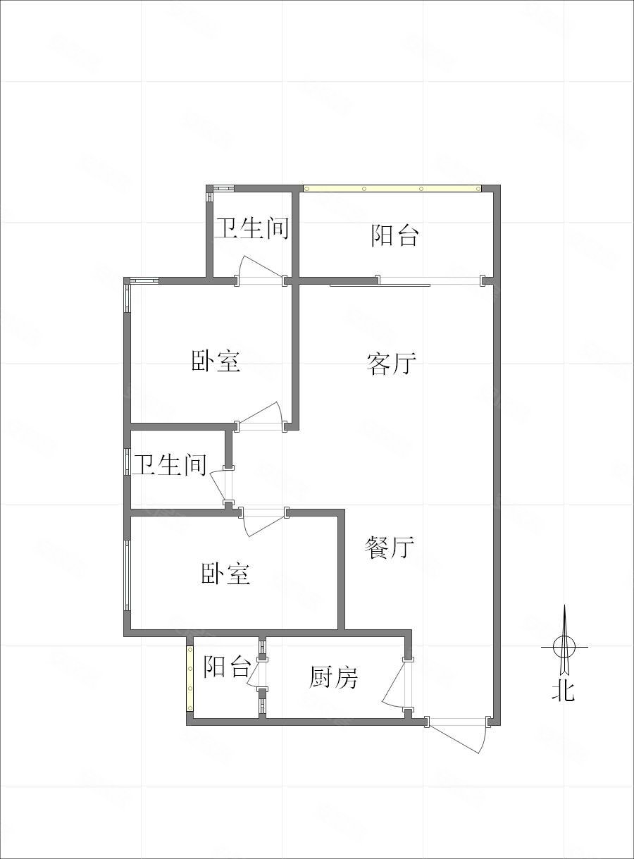 重庆市运动技术学院教职工住宅2室2厅2卫88.33㎡南北50万
