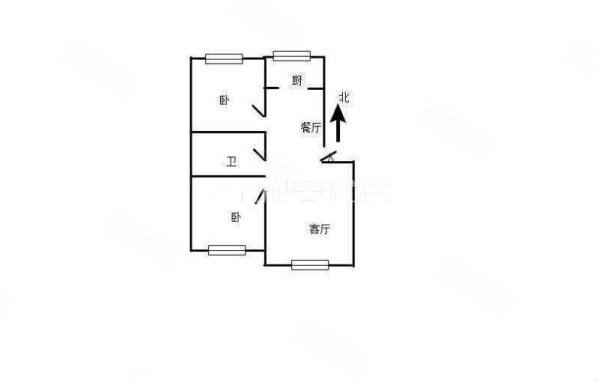 兰铁新园小区2室2厅1卫63㎡南北75万