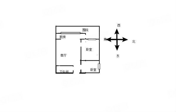 席子营社区(2期)2室1厅1卫47.62㎡南北58万