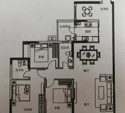汕尾海丰县海城云岭山庄云岭山庄 3房 家私电齐全 拎包入住 南北阳台