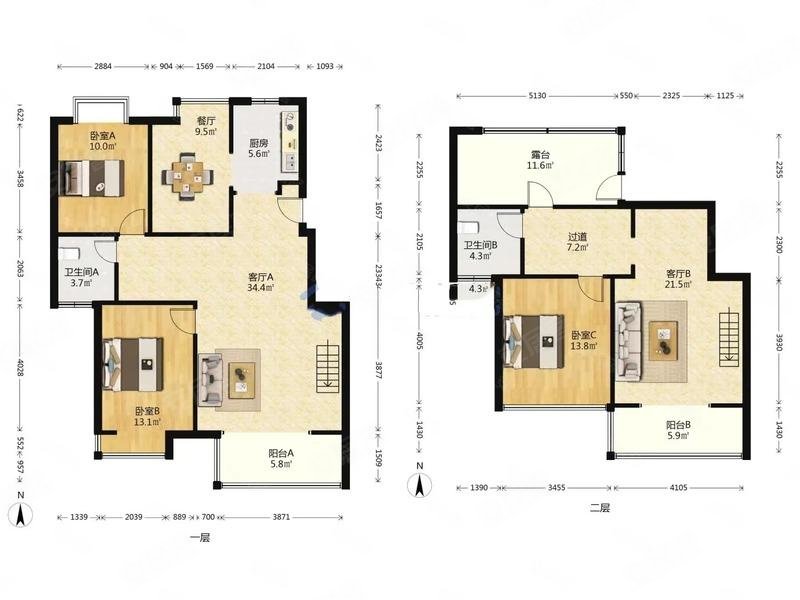天润城地铁口  电梯跃层大四房东边户  双卫  急卖