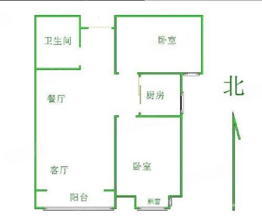 博鑫青年城2室2厅1卫95.55㎡南北77万