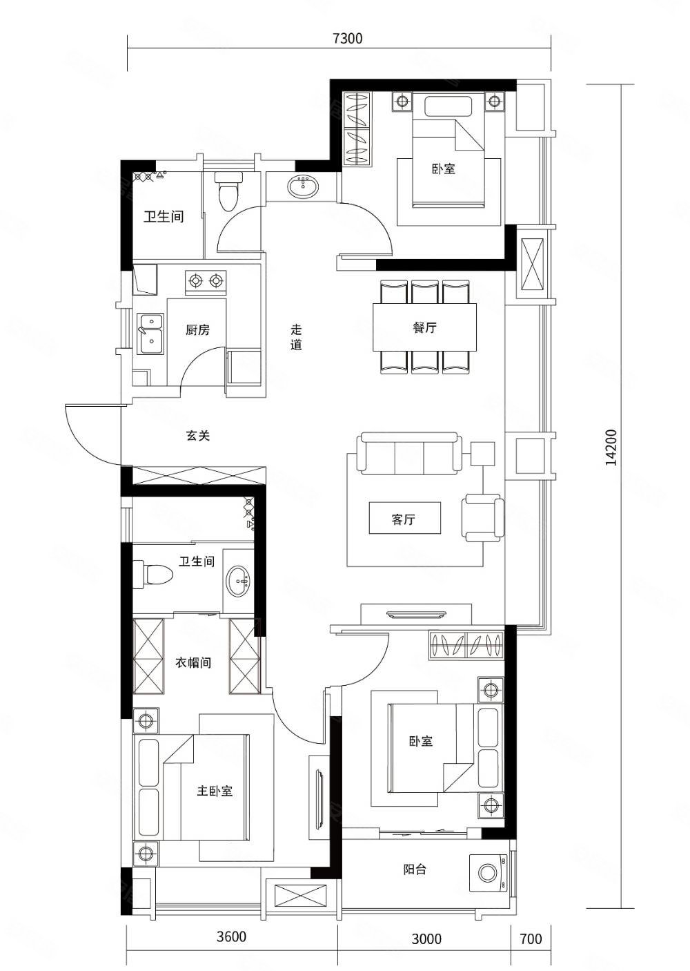 东原启城125平大三房超宽双厅急出价格可谈