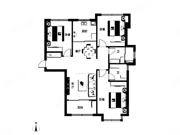 建发叁里云庐3室2厅2卫101㎡南215万