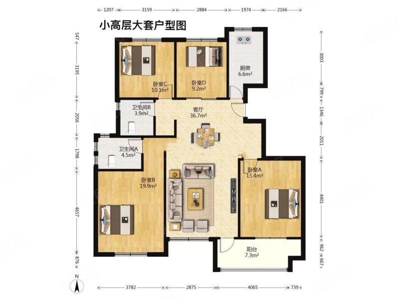 紫荆苑 电梯房 满二 朝南 双卫生间 次新小区