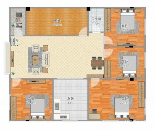 天中国际3室2厅2卫132㎡南北70.8万