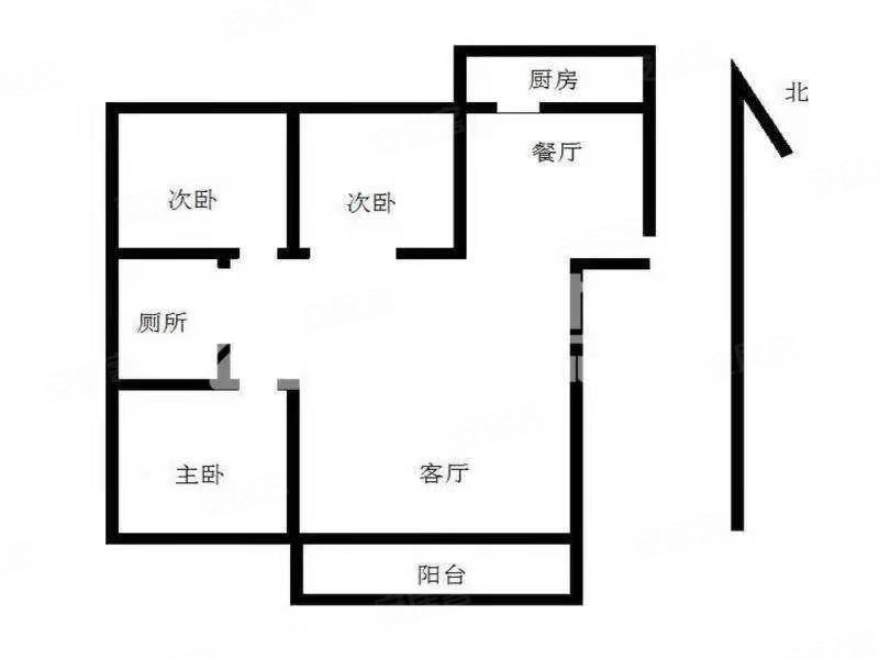 御景华庭3室2厅1卫110㎡南北78.8万