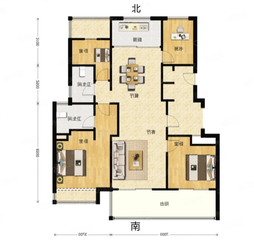 保利天悦一期商业配套齐全带电梯南北通透双卫格局