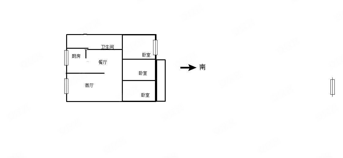 中央花园(孟津)3室2厅1卫142.99㎡南北51万