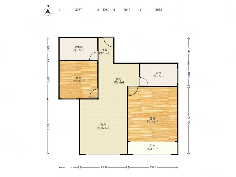 梧桐苑栖凤园2室1厅1卫85.16㎡南328万