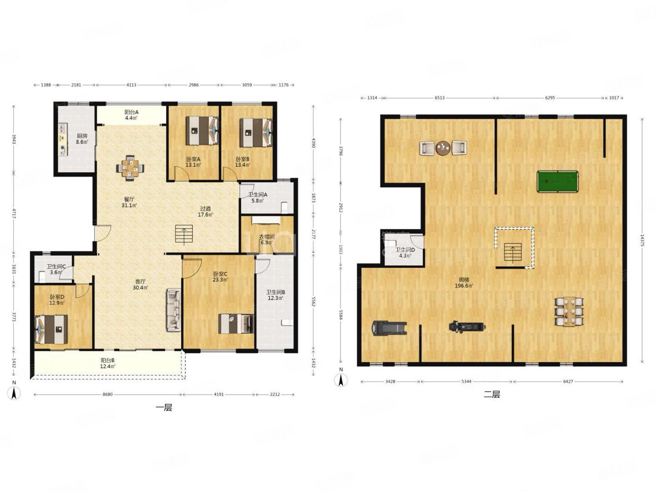正弘瓴顶楼复式带双车位北龙湖现房随时看房价格可大谈