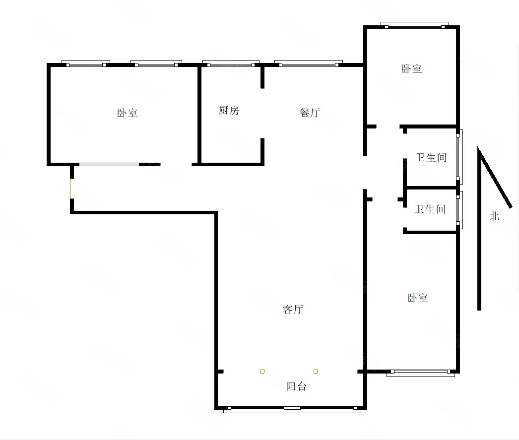香邑溪谷上园3室2厅2卫121㎡南北76万