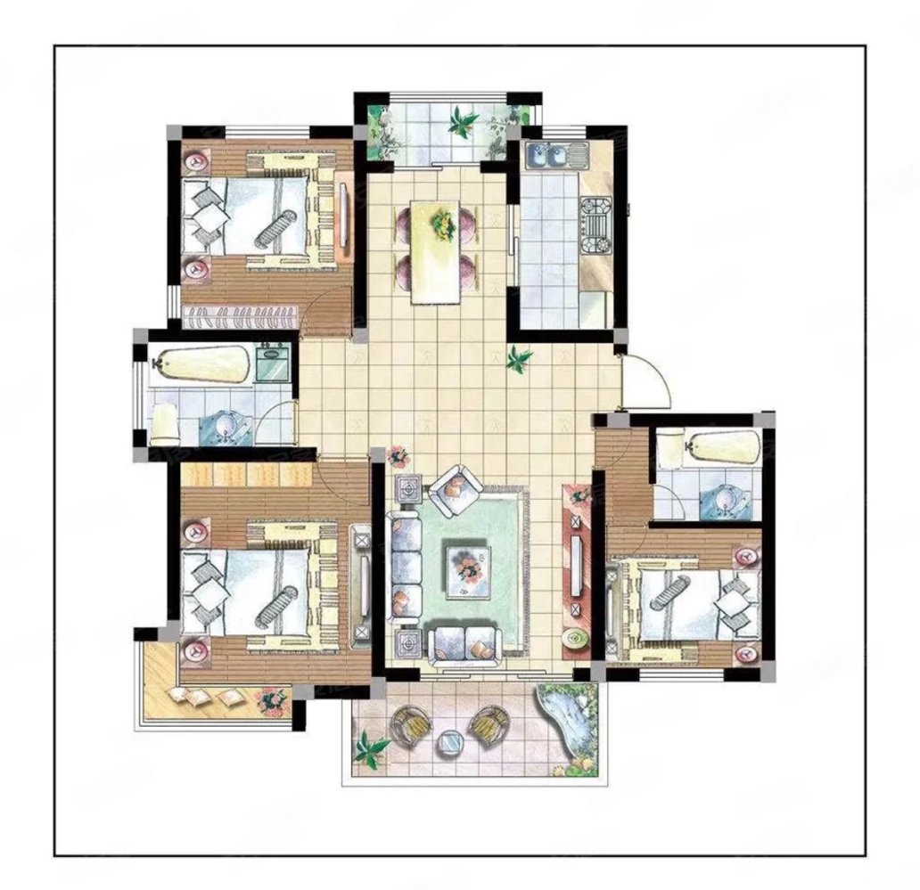 万城尚园3室2厅2卫122.07㎡南北184.5万
