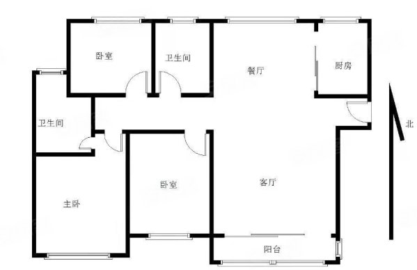 国贸天成3室2厅2卫94㎡南北285万