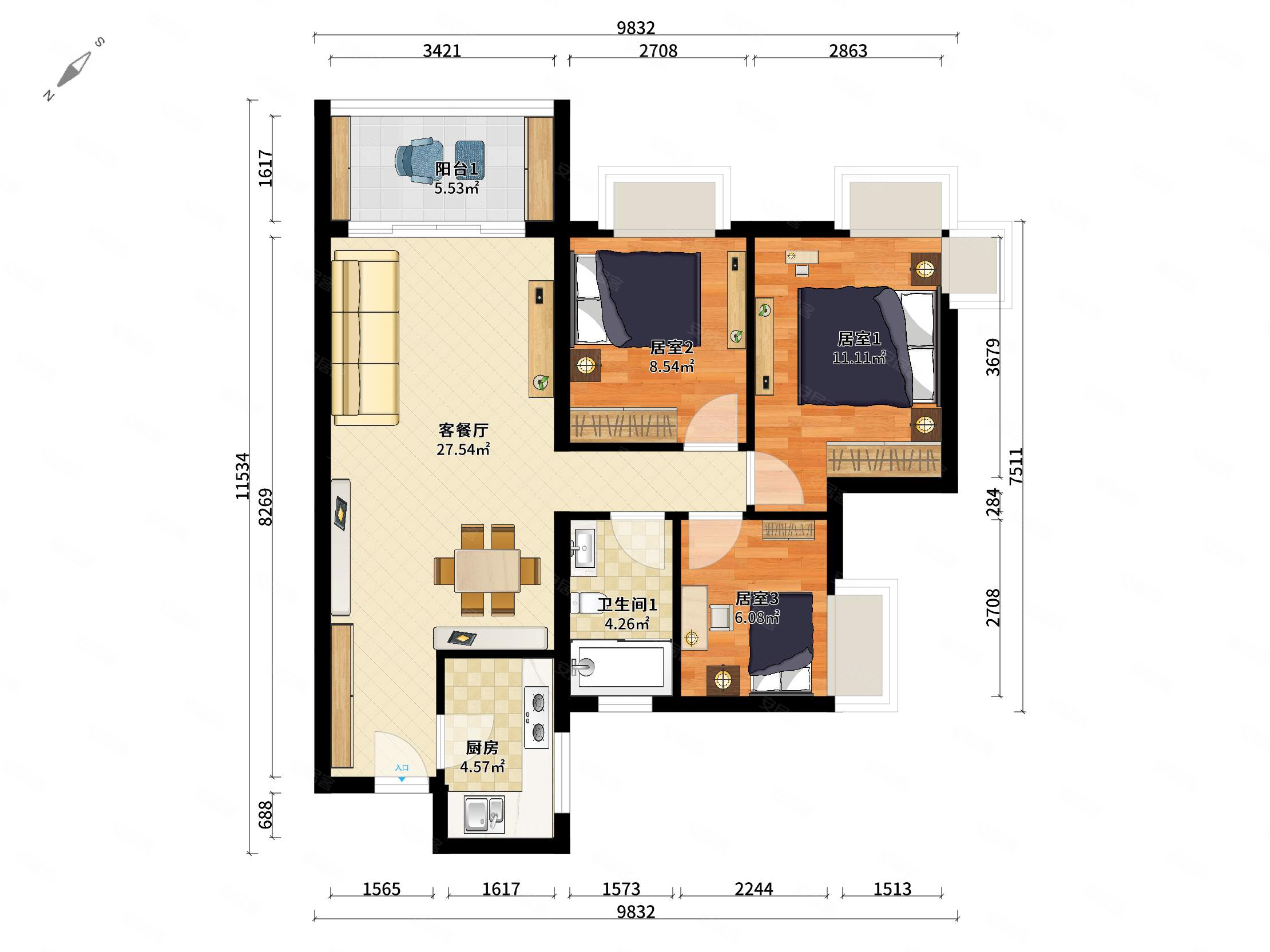 房东急售坪山商务区下楼地铁全新精装未入住万樾府价可谈