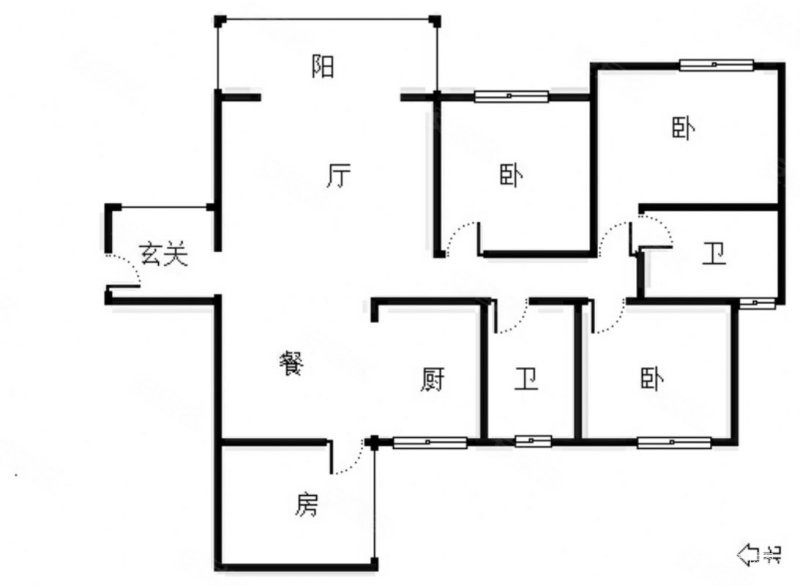 瀚城悦府户型图图片