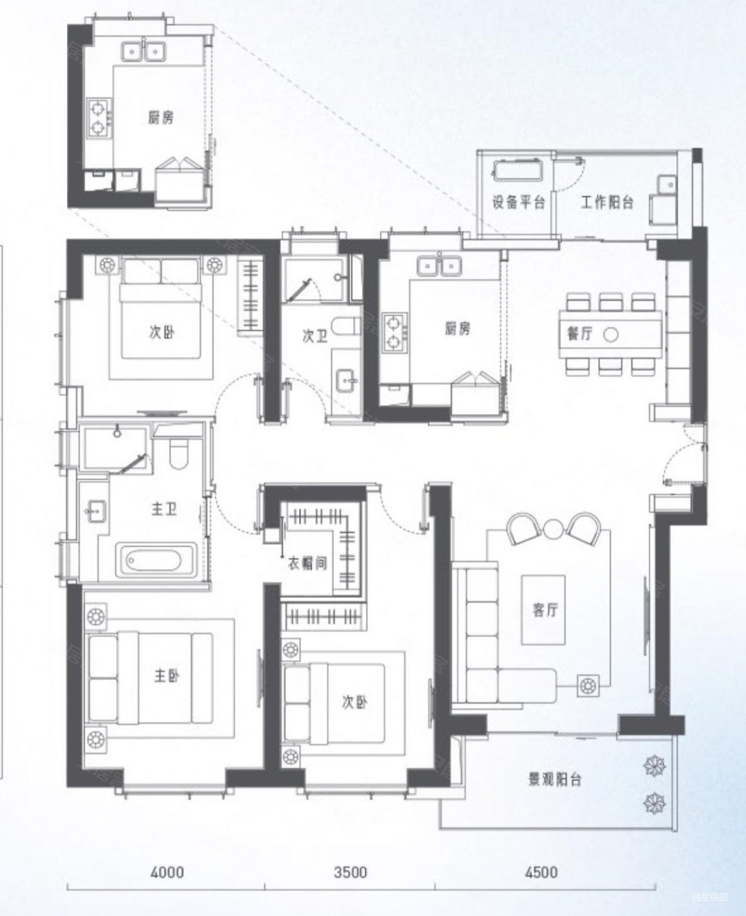 武汉天地云廷二期 183平正规四房 价格可谈 南北通透随时看