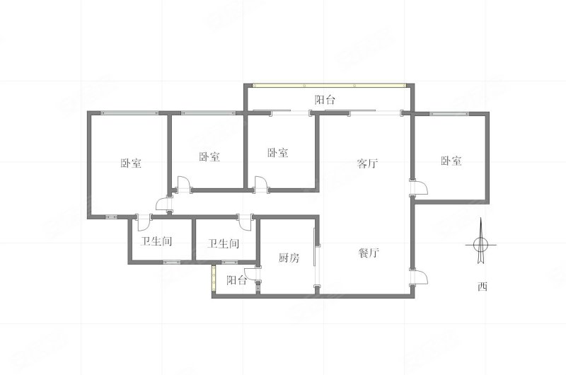 万云府4室2厅2卫123.43㎡西135万