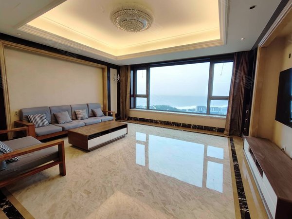 青岛崂山石老人上实海上海香港东路,海景大平层精装套三,上实海上海