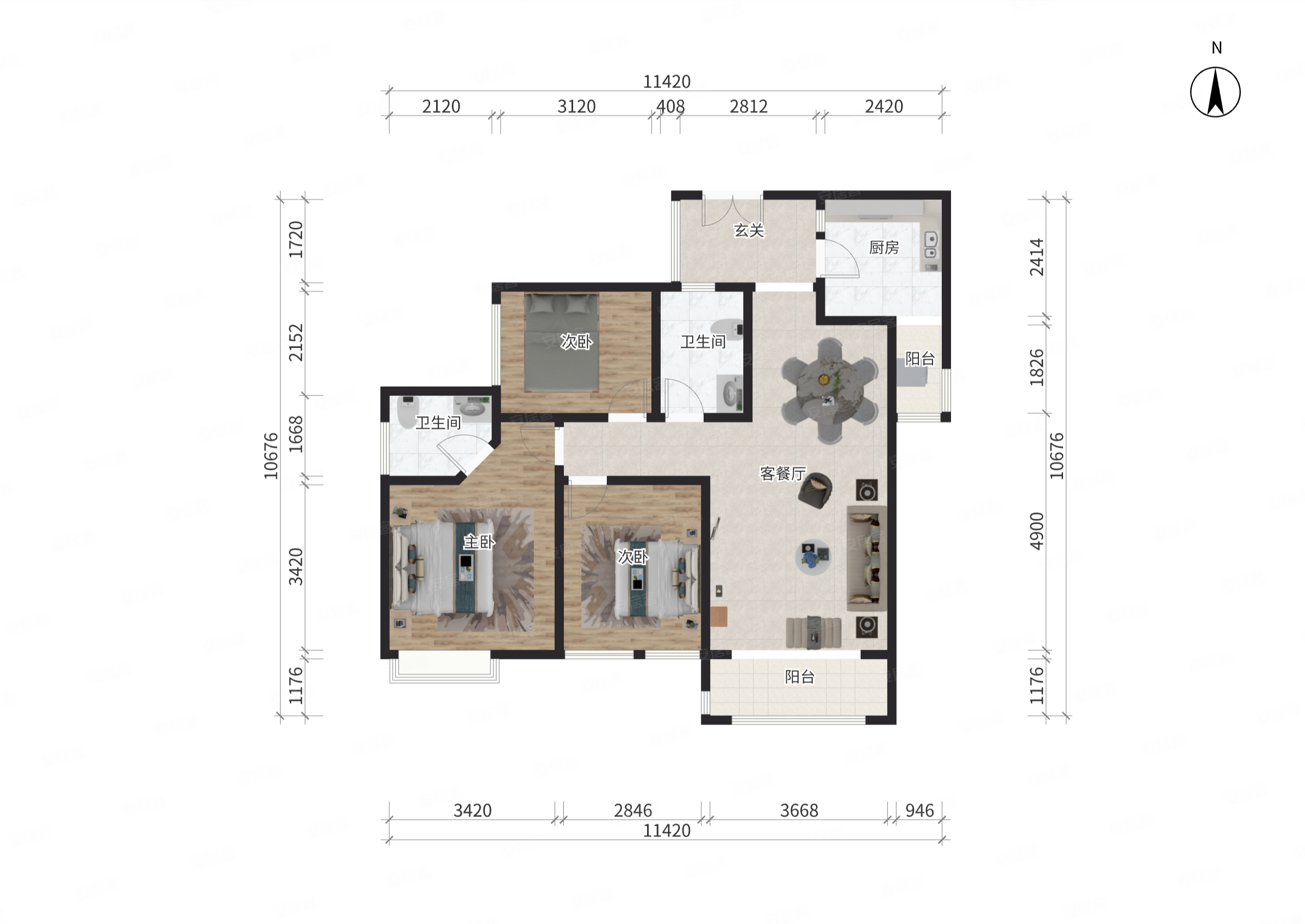 洲际银海湾南北通透板楼精装好房车位充足出行方便