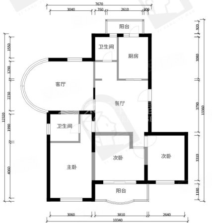 金苹果花园3室2厅2卫133.75㎡南1163万