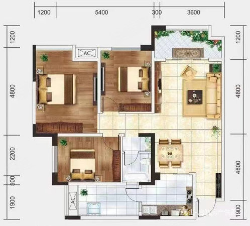 顺鑫广场二期4室2厅3卫170㎡南北115.8万