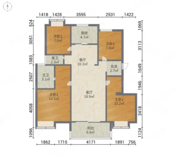 华润江南府(南区)4室2厅2卫116㎡南185万