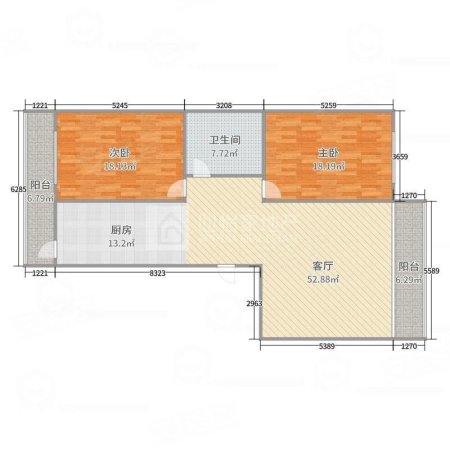 哈尔滨市军队离休退休干部第二休养所3室1厅1卫75㎡南北62万