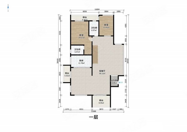 中航云岭(别墅)5室5厅6卫519㎡东660万