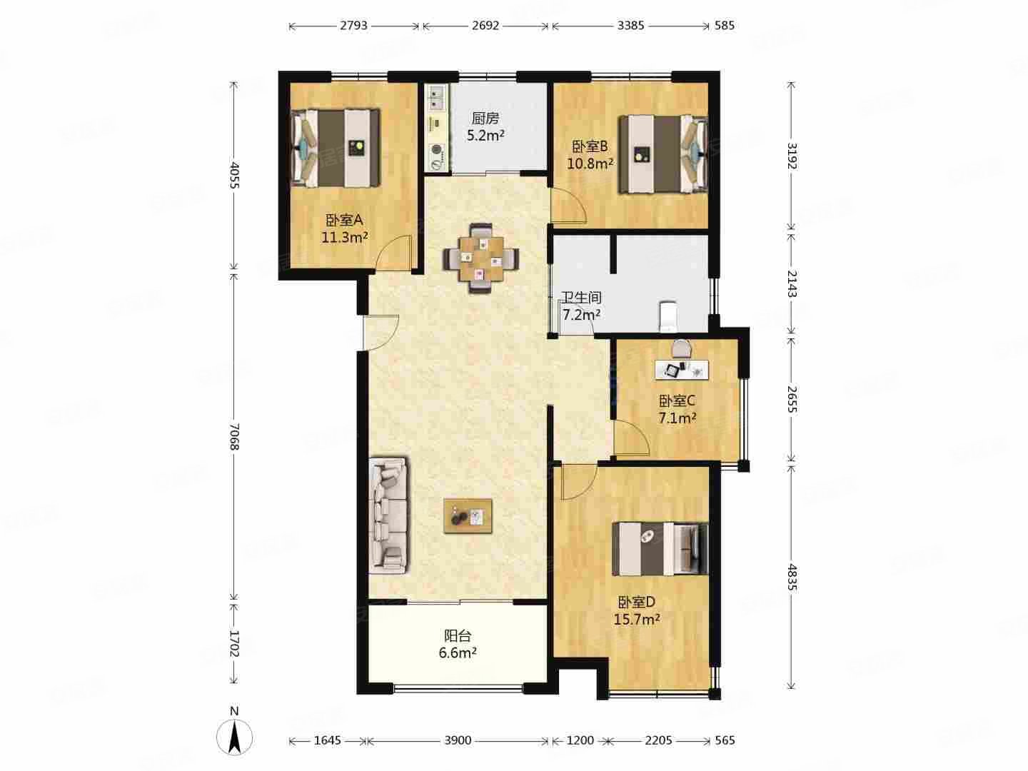 00万元,华邦蜀山里二手房,245万,4室2厅,1卫,118平米-合肥安居客