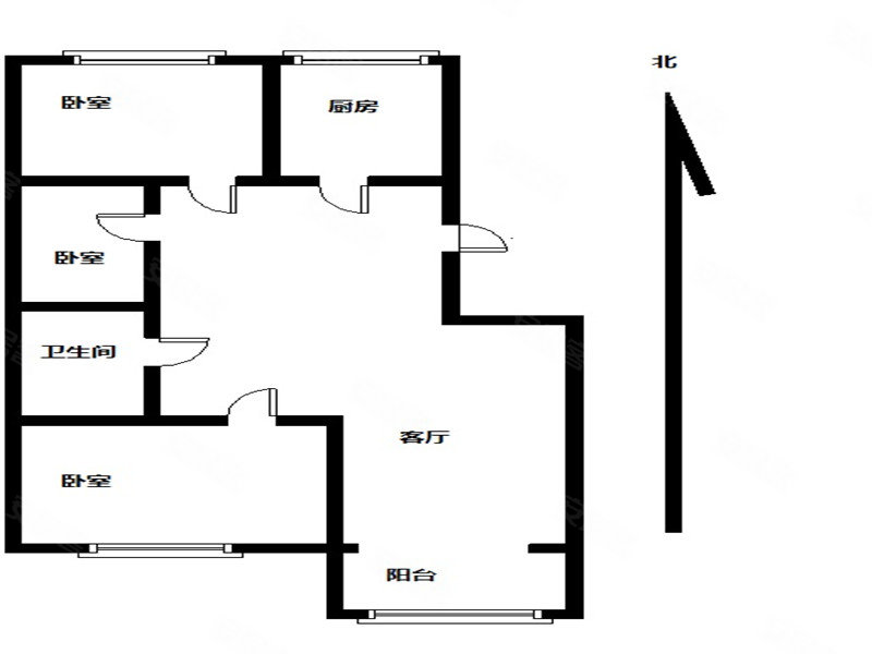 北京城建仁悦居3室2厅1卫90㎡南北237万