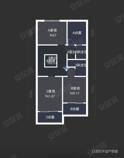 青建白鹭洲(别墅)5室2厅3卫228㎡南北365万