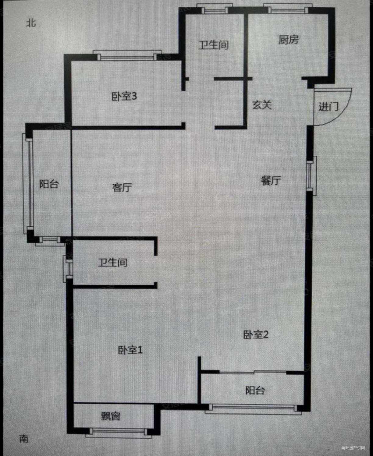 全亮间 看房方便,中旅城(三期)二手房,168万,3室2厅,2卫,106平米-宁波