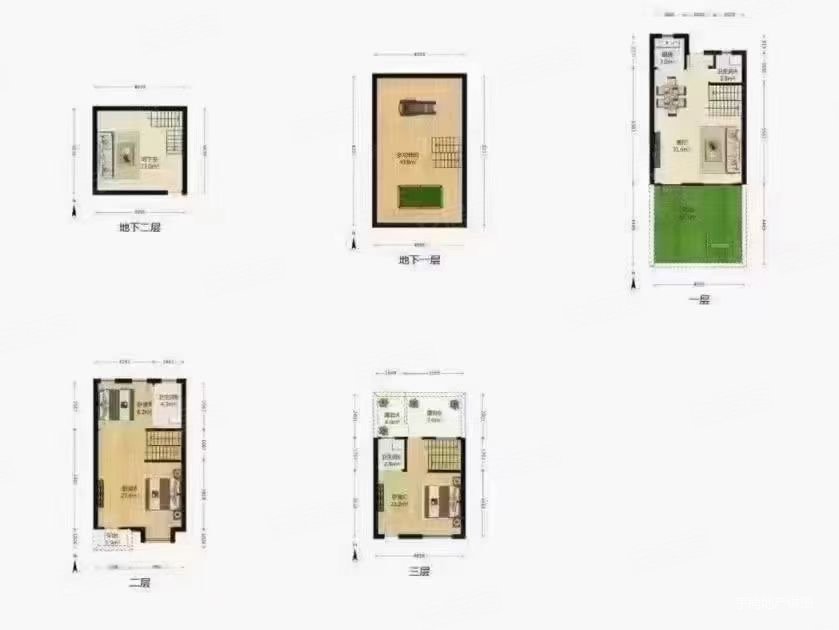 安贝尔花园别墅南北通透上下5层装修好送产权车位