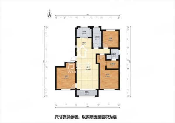 远洋简宫秋韵园3室2厅2卫139㎡南北260万