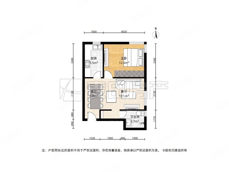 圣馨家园1室1厅1卫56.22㎡东北499万