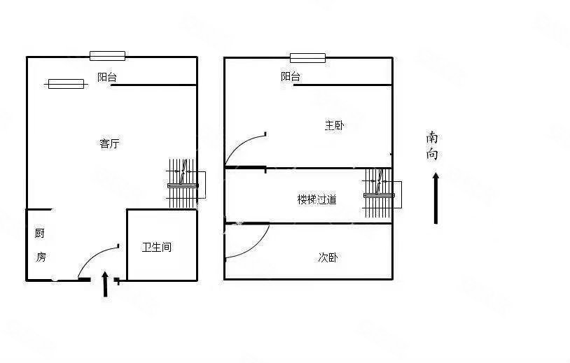 海伦中心2室1厅1卫47.99㎡东36万