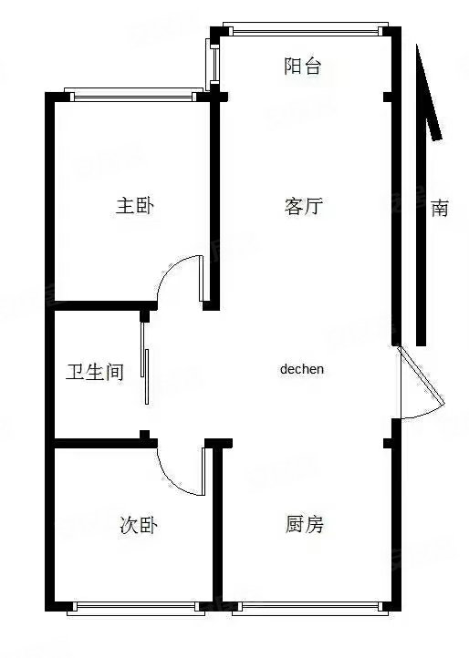 不夜城领地2室2厅2卫130㎡南北48.8万