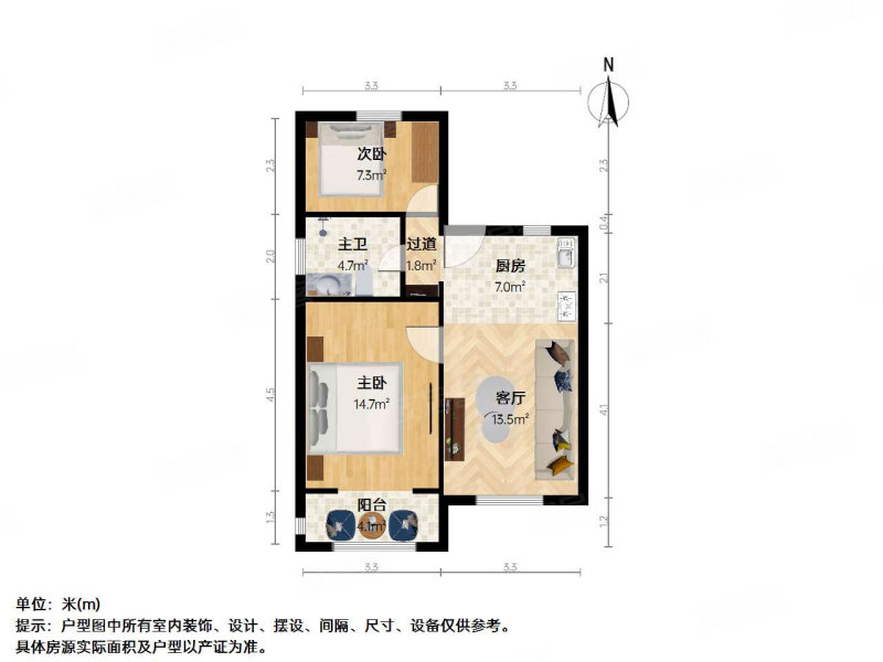 铁道路776弄小区3室0厅1卫63.73㎡南北645万