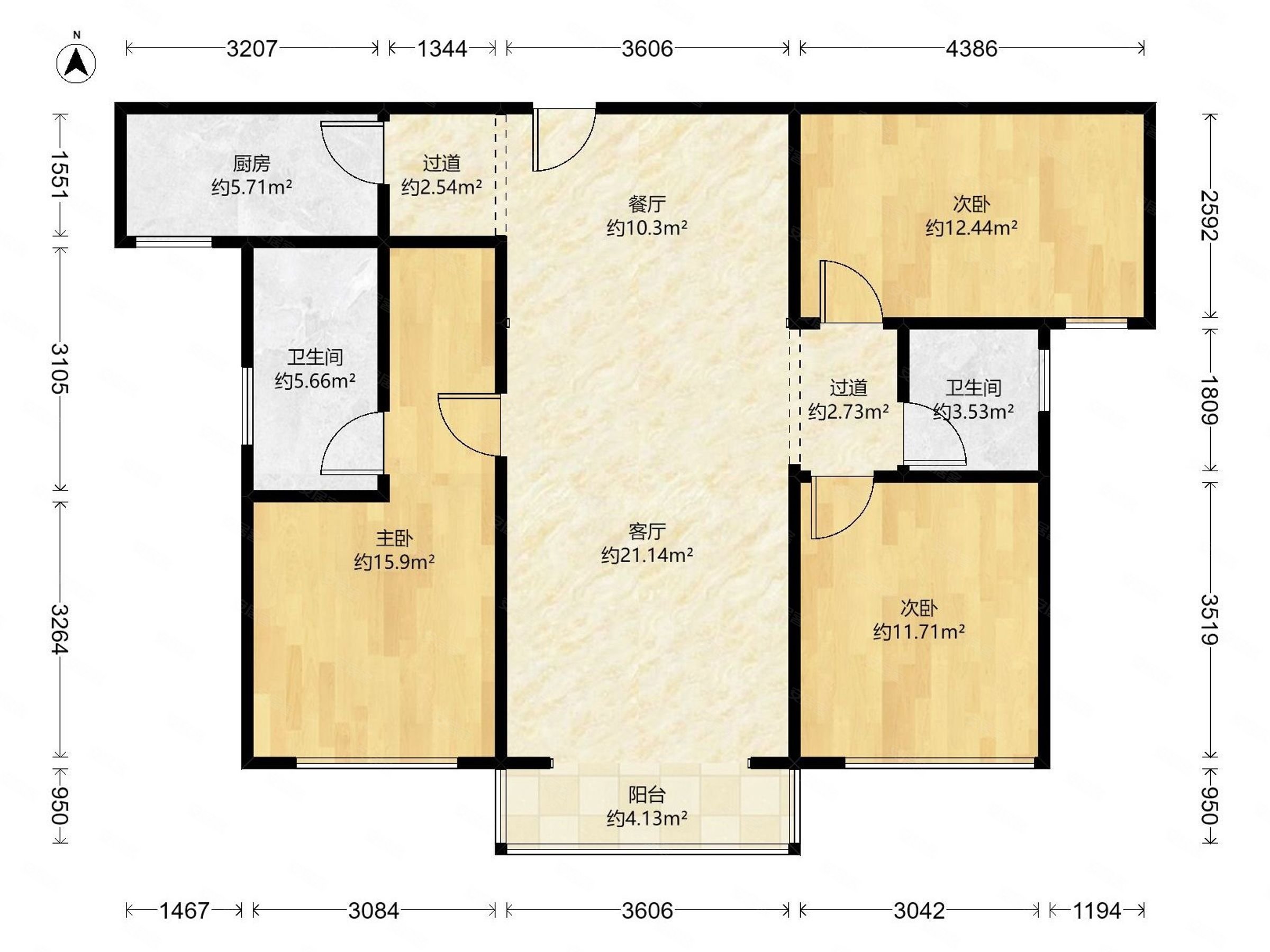 北国超市 社区环境好 户型方正 环境好 交通出行便利