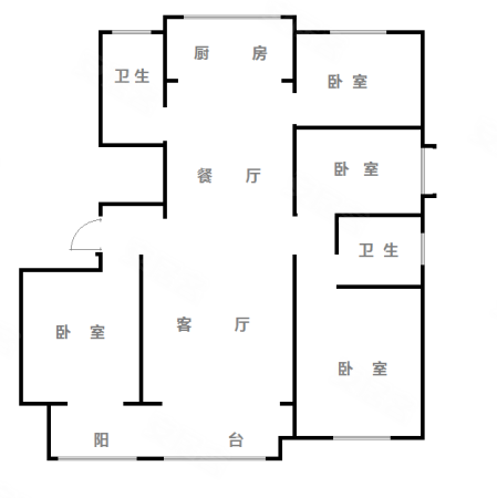 开元锦府4室2厅1卫140㎡南北99.8万