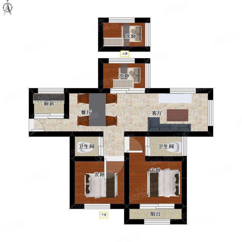 滨江西兴玲珑府4室2厅 东边套 赠送多 随时看房 可谈