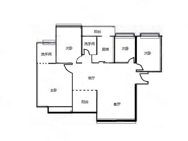 【多图】雅郡花园,琶洲租房,雅郡花园 4房2卫 可以配齐家私电器 南北