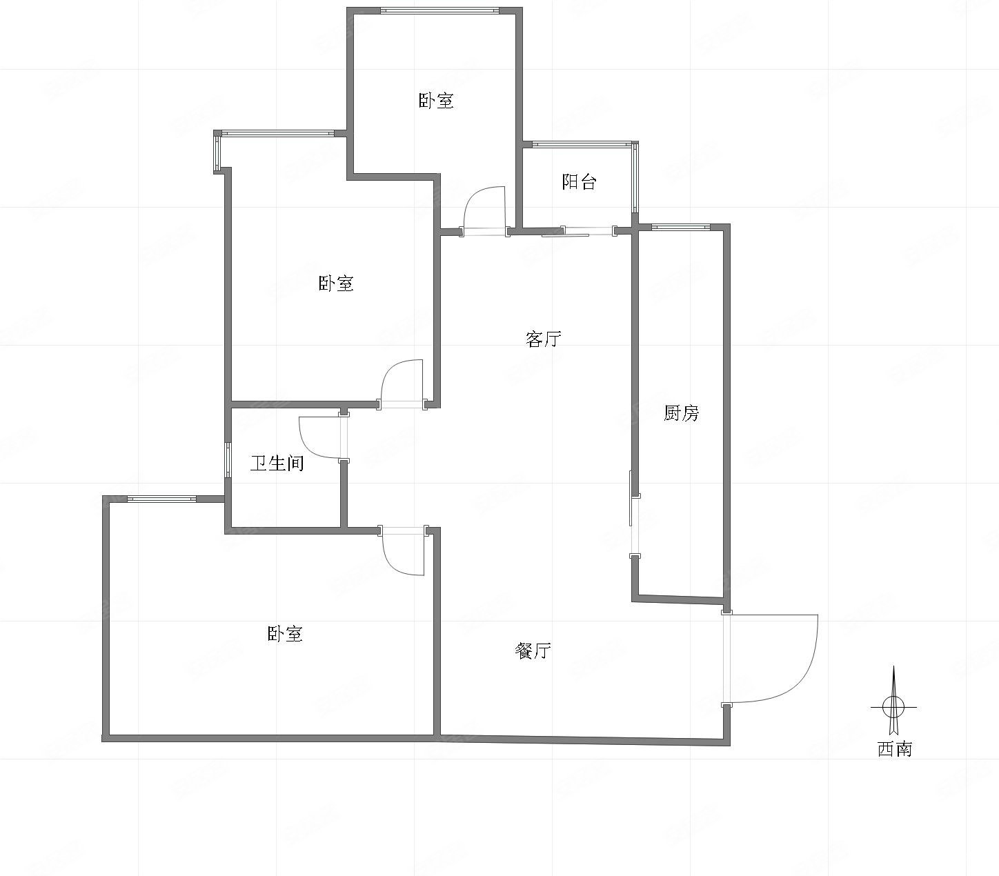 金融街金悦府3室1厅1卫86㎡南115万