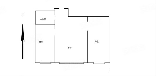 柏林山水1室1厅1卫55.24㎡南129万