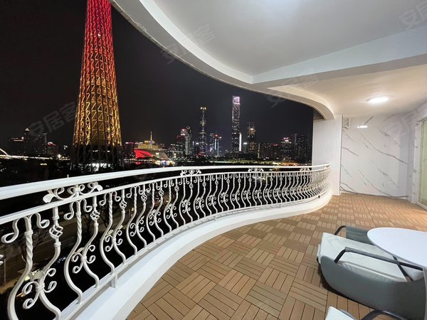 广州海珠广州塔珠江帝景苑珠江帝景  江景大平层 超哇塞视觉盛宴 俯视