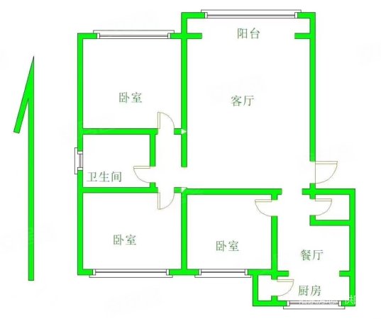 骊都国际3室2厅1卫81㎡南北50万