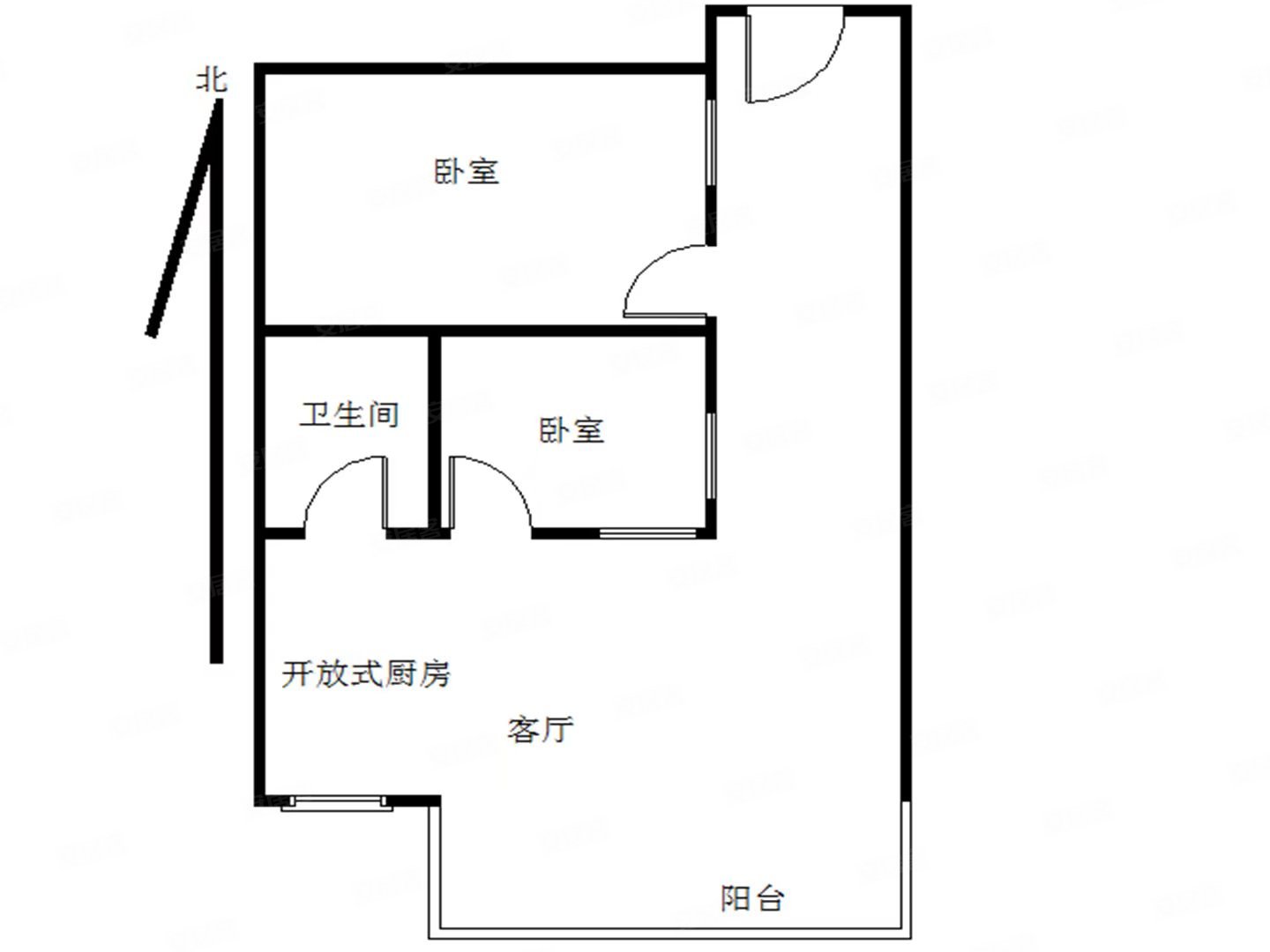 欣华花园2室1厅1卫50.81㎡东220万