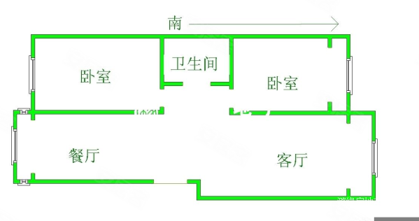 碧龙园2室1厅1卫81.09㎡南北72万